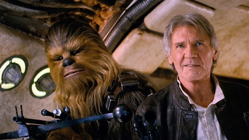 Chewbacca (Peter Mayhew) und Han Solo ( Harrison Ford)