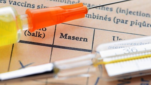 Masern in einem Impfausweis