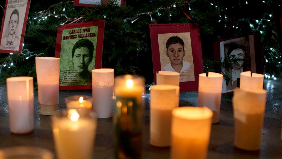 Protest für die 43 verschwundenen Studenten in Mexiko.