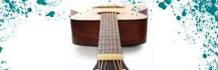 Eine liegenede Gitarre