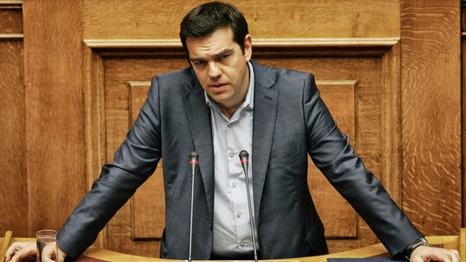 Tsipras im Parlament
