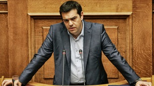 Tsipras im Parlament