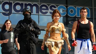 Besucher der Computerspiel-Messe Gamescom