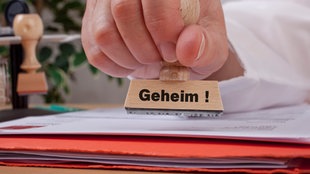 Stempel mit der Aufschrift Geheim