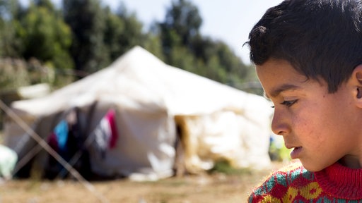 Ein Flüchtlingskind in Libanon