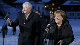 Horst Seehofer und Angela Merkel in Kreuth