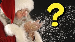 Weihnachtsmann mit Fragezeichen