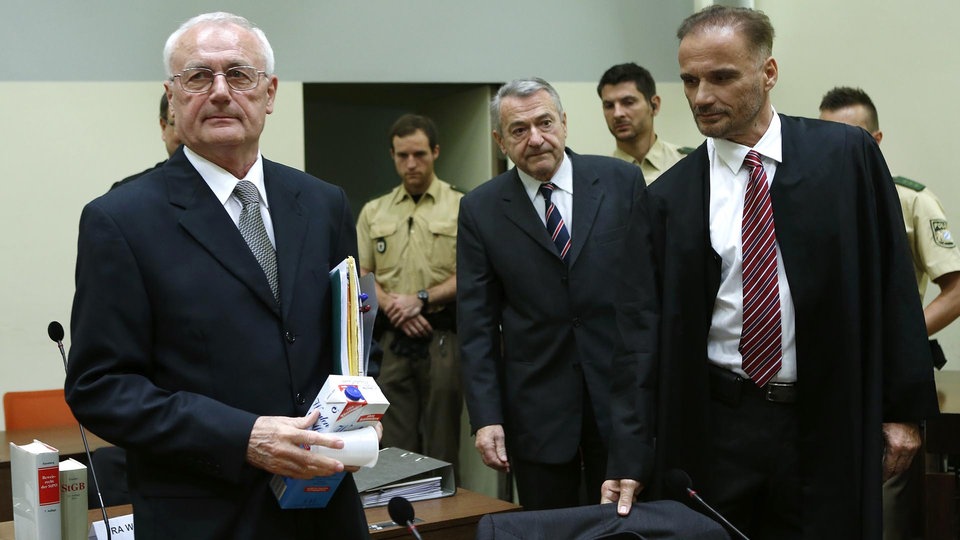 Josip Perković, Zdravko Mustač i Ante Nobilo u sudnici