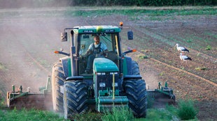 Traktor i dvije rode na njivi