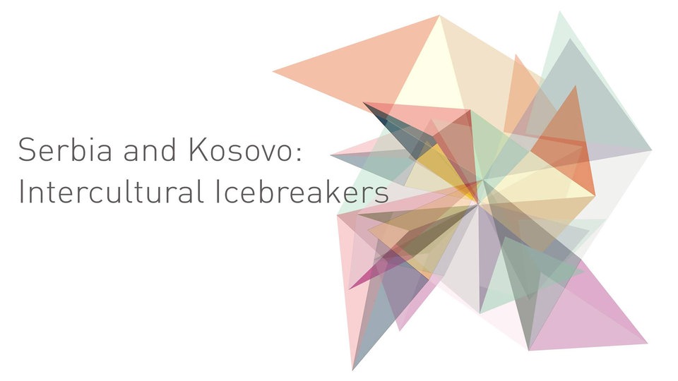 Logo festivala sa natpisom "Serbia and Kosovo: Intercultural Icebreakers"