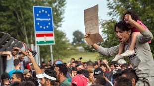 Horgoš - protest mnogih izbeglica
