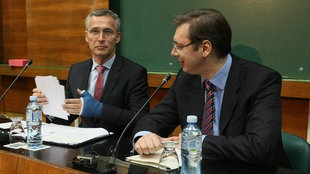 Stoltenberg i Vučić u Beogradu