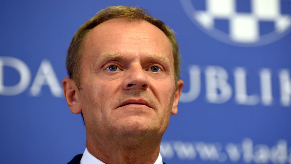 Predsjednik Europskog vijeća Donald Tusk na konferenciji za novinare u Zagrebu