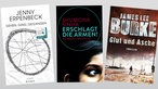 Buchcover Gehen, ging, gegegangen, Knaus Verlag, Erschlagt die Armen, Nautilus, Glut und Asche, Heyne 
