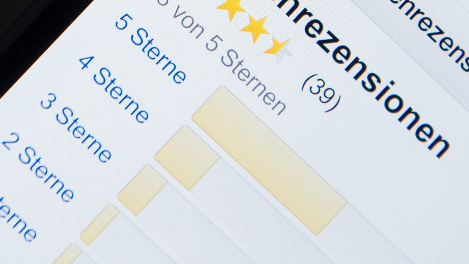 Amazon Kundenrezensionen auf einem Smartphone