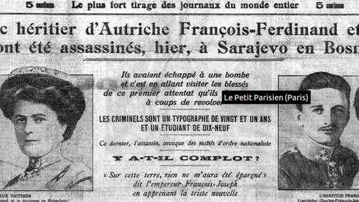 Titelblatt der französischen Zeitung "Parisien" von 1914