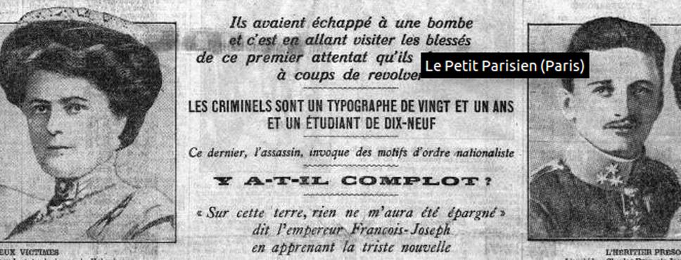 Titelblatt der französischen Zeitung "Parisien" von 1914