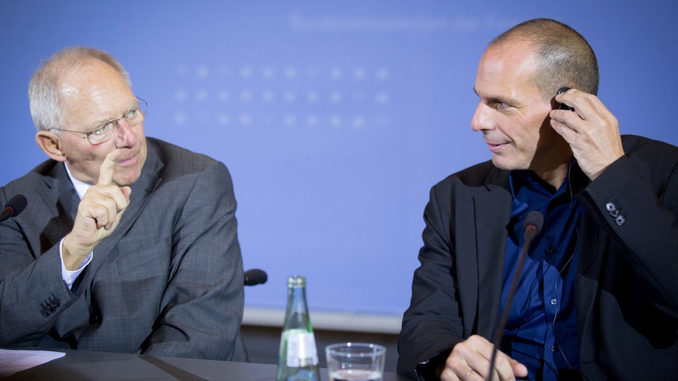 Wolfgang Schäuble und Yanis Varoufakis