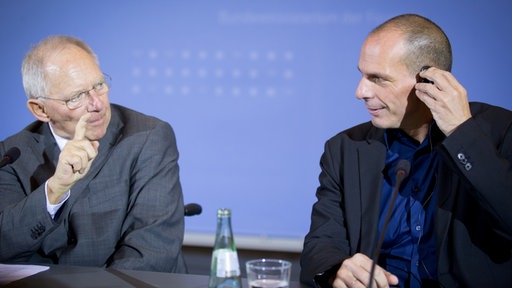 Wolfgang Schäuble und Yanis Varoufakis